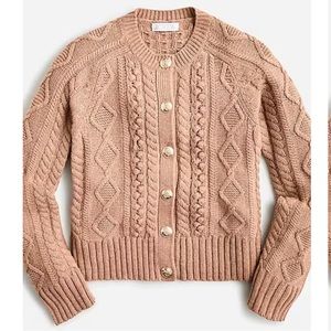 J Crew Cable-knit cardigan sweater